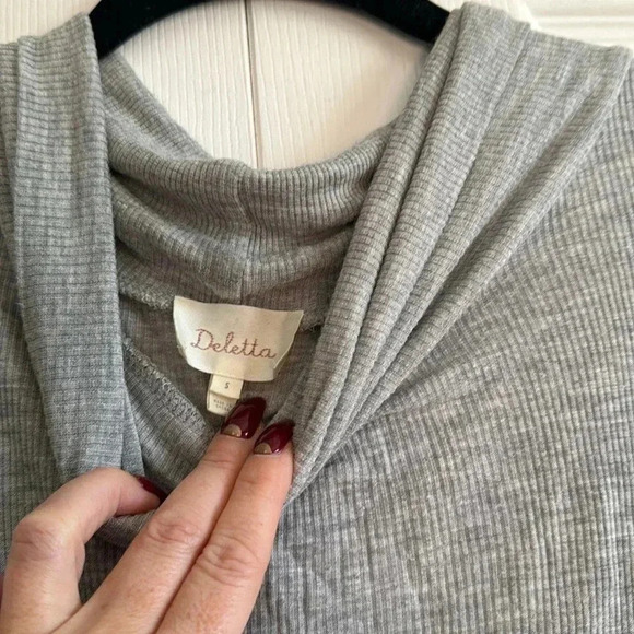 Anthropologie Deletta | Carra Rib Knit Turtleneck Sweater | size S - Picture 4 of 6